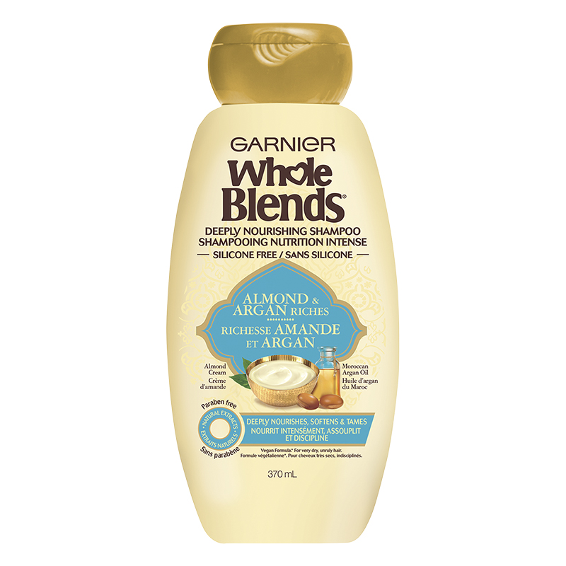 Garnier Whole Blends Deeply Nourishing Shampoo - Almond & Argan Riches - 370ml