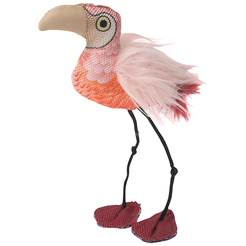pink flamingo cat toy
