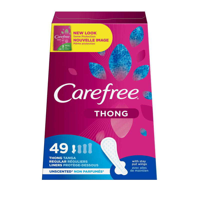 Carefree Thong Pantiliner - Unscented - 49s