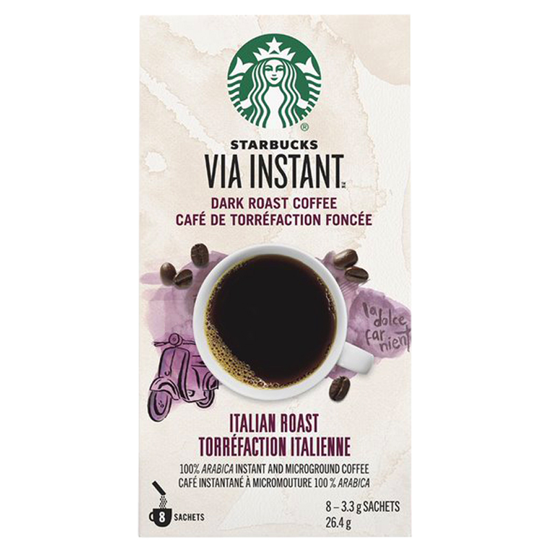 Starbucks VIA Instant Coffee - Italian Roast - 8s