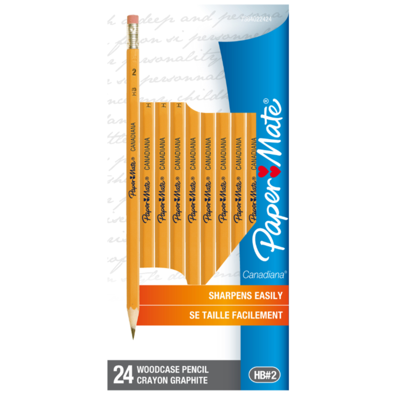 Papermate Canadiana HB #2 Woodcase Pencils - 24 pack