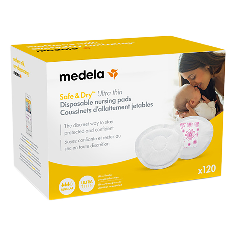 Medela Safe & Dry Ultra Thin Disposable Nursing Pads - 120's