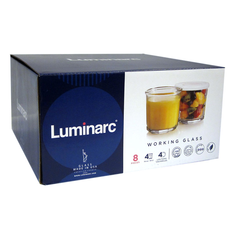 Luminarc Storage Jar with Lid - 4 x 14oz
