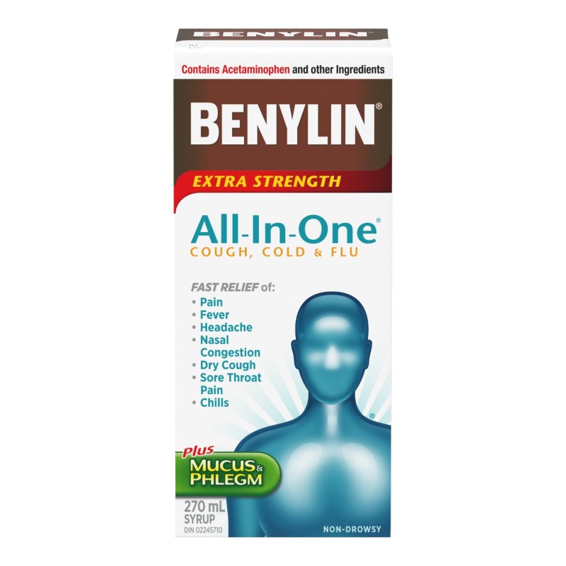 Benylin Extra Strength All-In-One Cough, Cold & Flu - 270ml