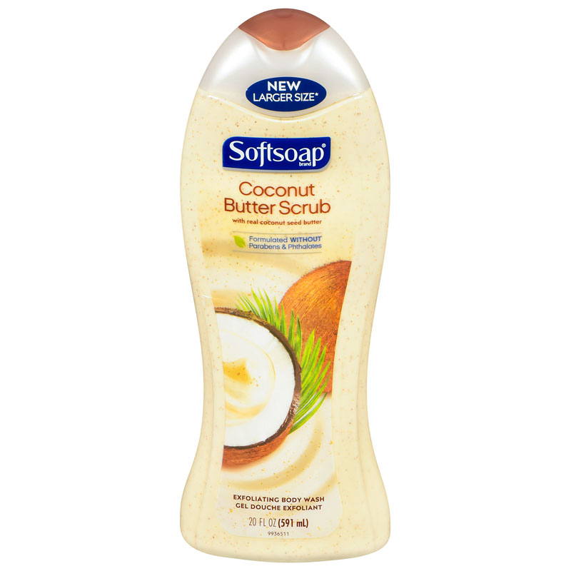Softsoap Coconut Body Scrub Exfoliating Body Wash - 591ml