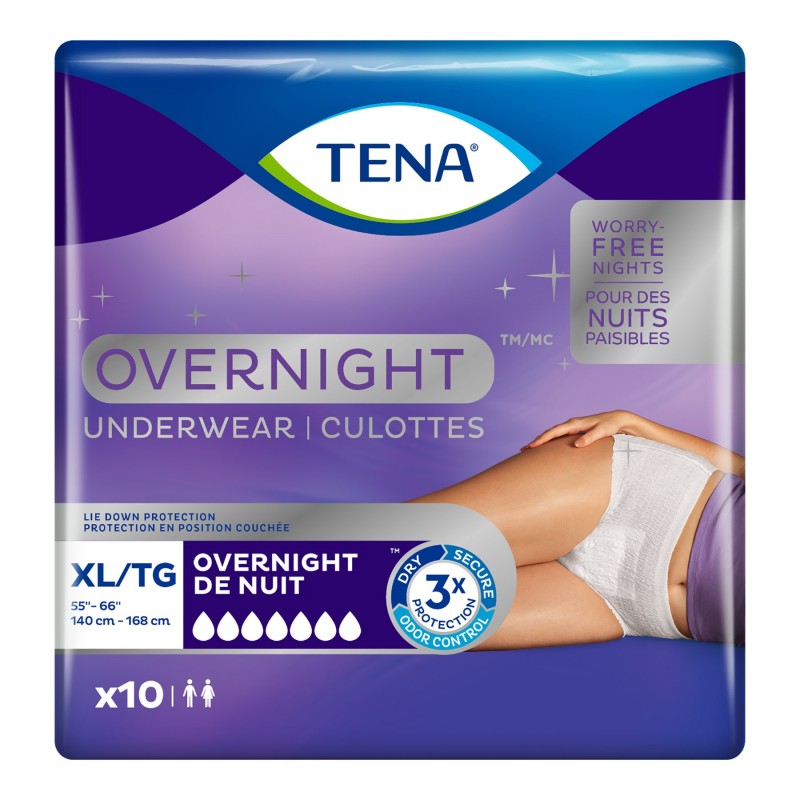 TENA Overnight Incontinence Underwear - Extra Large - 10s