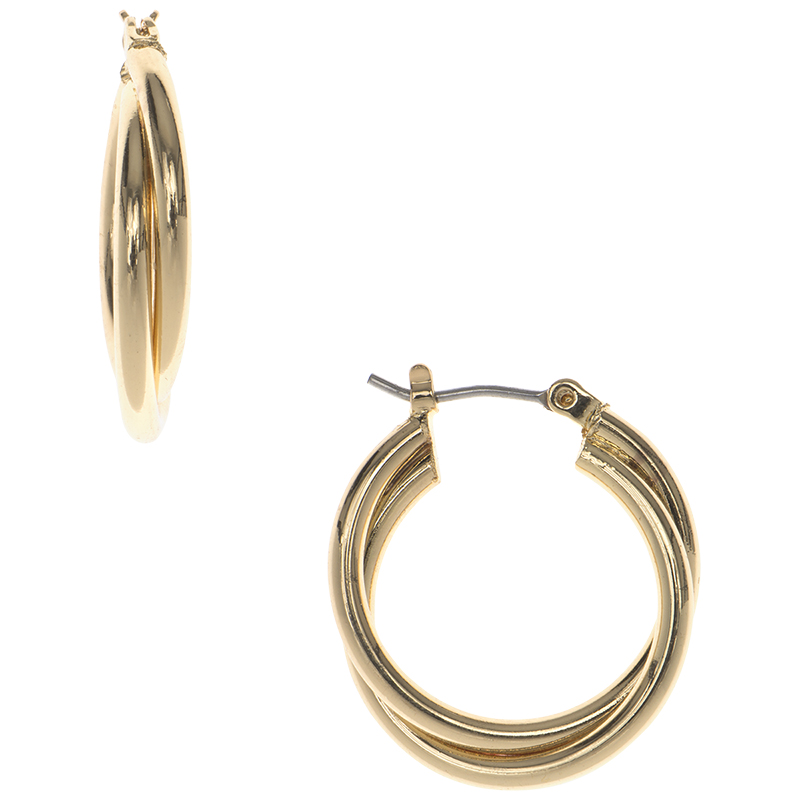 Nine West Twisted Hoop Earrings - Gold