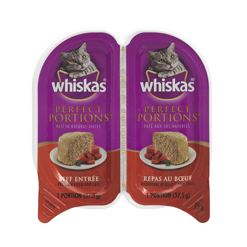 Whiskas Perfect Portions Entrees - Beef - 2 x 37.5g