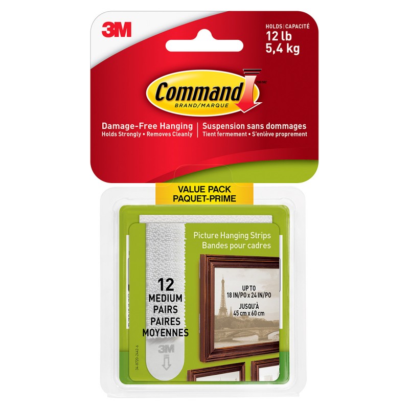 3M Command Medium Picture Hanging Strips Value Pack