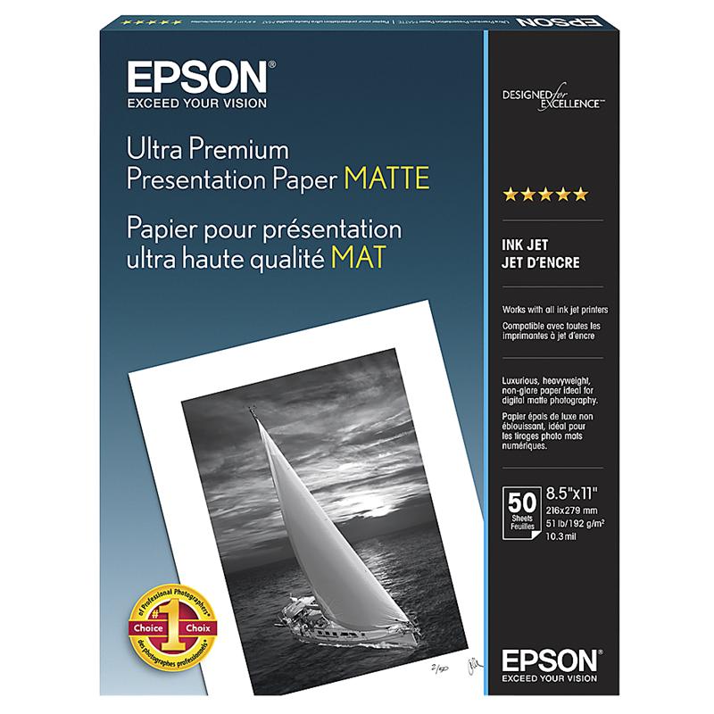 Epson Ultra Premium Presentation Paper - Matte - 8.5 x 11inch - 50 sheets 