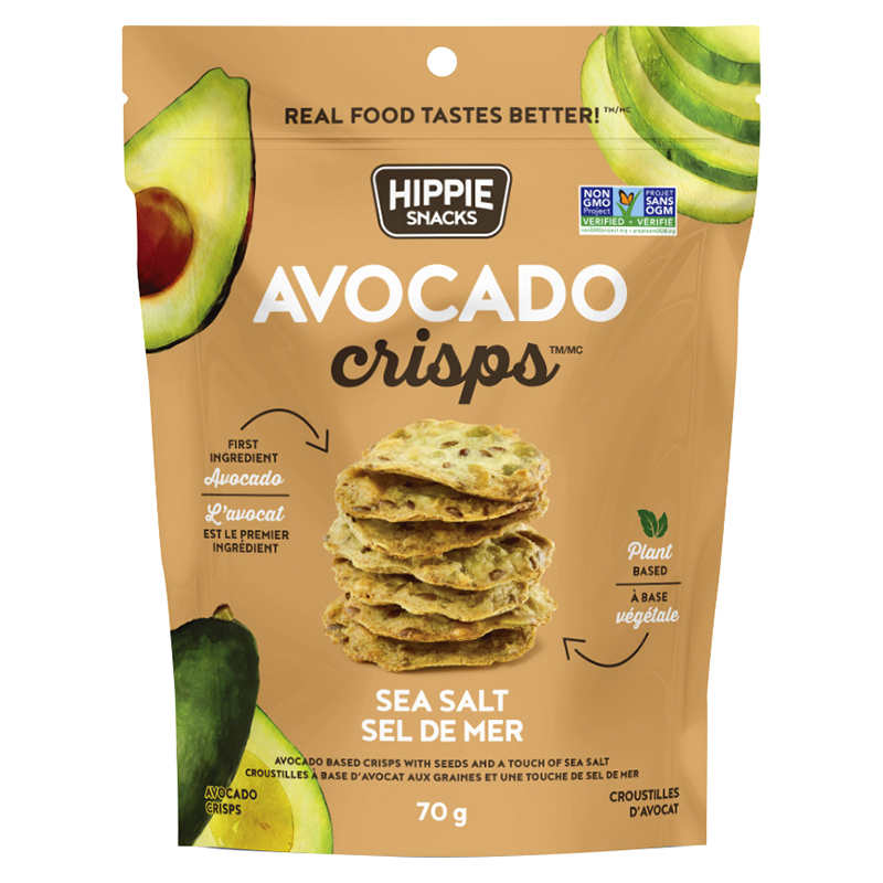 Hippie Snacks Avocado Crisps - Sea Salt - 70G