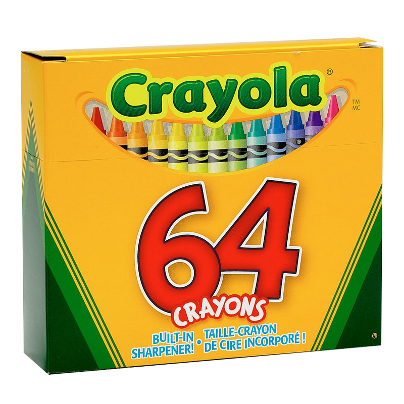 Crayola Crayons with Built-In Sharpener - 64 pack