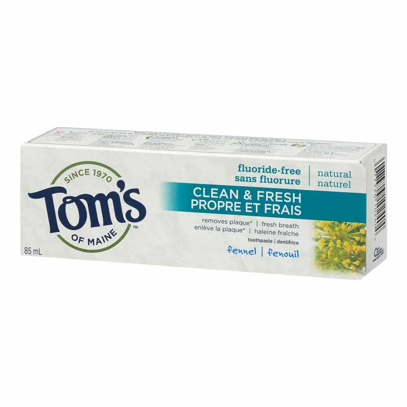 Tom's of Maine Natural Antiplaque Toothpaste - Fluoride-Free - Fennel - 85ml 
