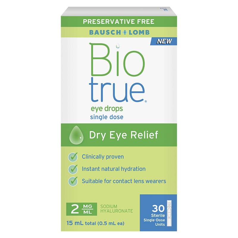 Bausch & Lomb Biotrue Eye Drops Dry Eye Relief Single Use - 15ml