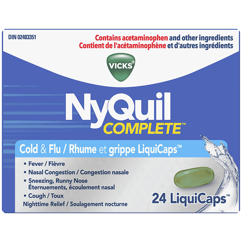 Vicks NyQuil Complete Cold & Flu LiquiCap - 24s