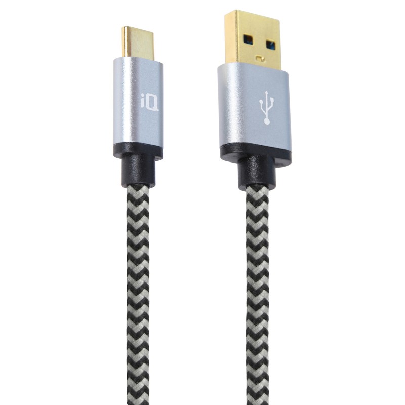 IQ USB Type C TO USB-A Charge and Sync Cable - Black