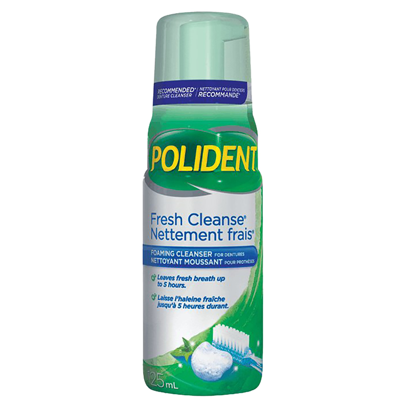 Polident Fresh Cleanse Foaming Cleanser for Dentures - 125ml