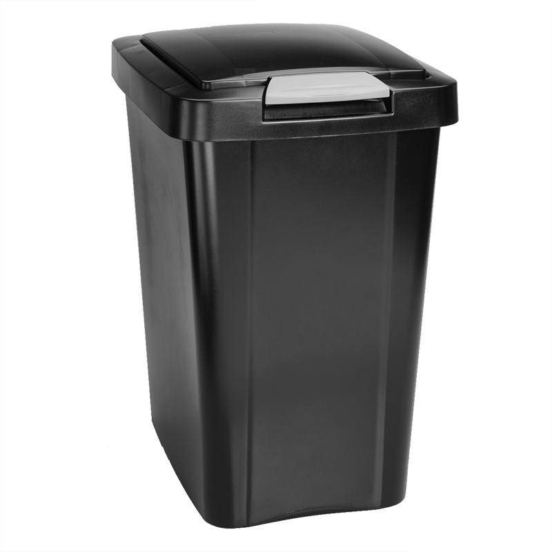 Sterilite TouchTop Wastebasket - Black - 28 L