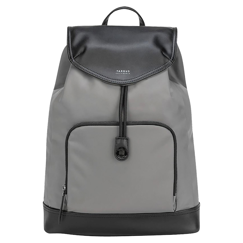 Targus Newport Drawstring Notebook Carrying Backpack - 15" - Grey - TSB96404GL