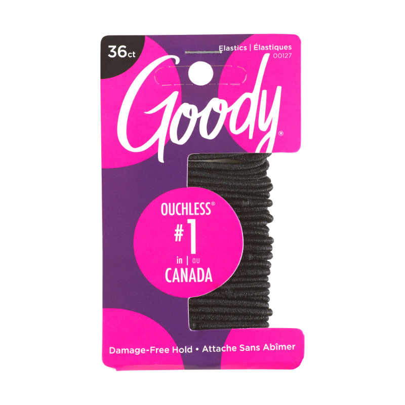 Goody Ouchless Elastics - Black - Small - 36's