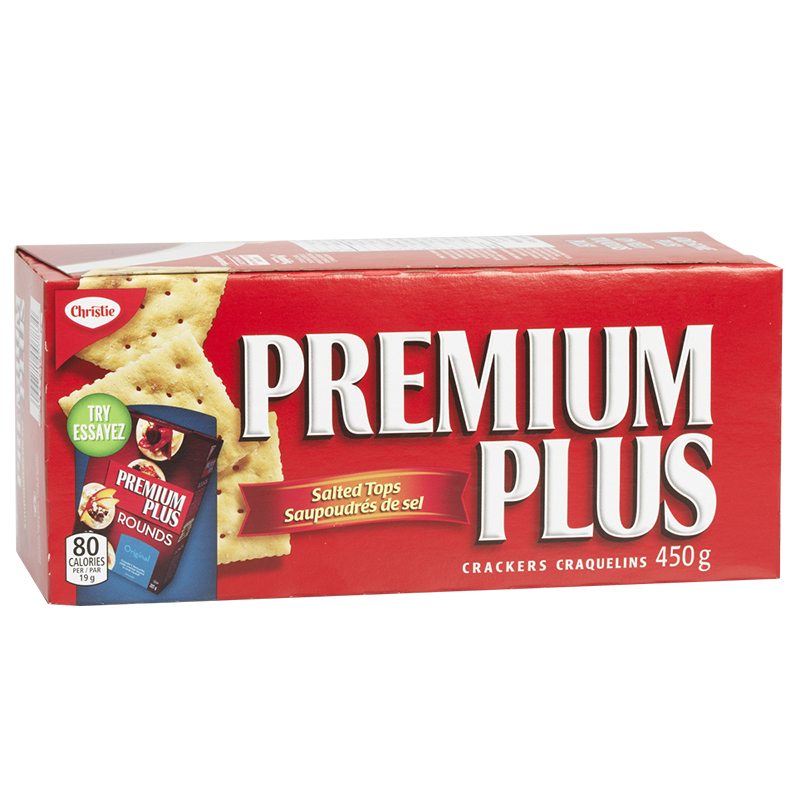 Christie Premium Plus Crackers - Salted Tops - 450g