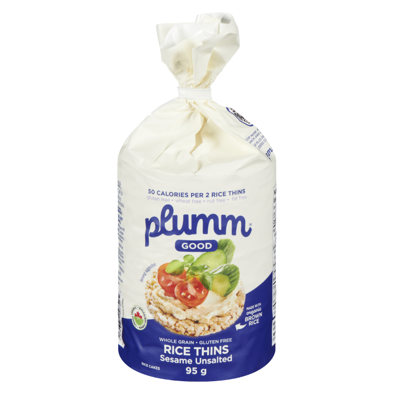 Plum-M-Good Organic Rice Thins - Sesame - 95g