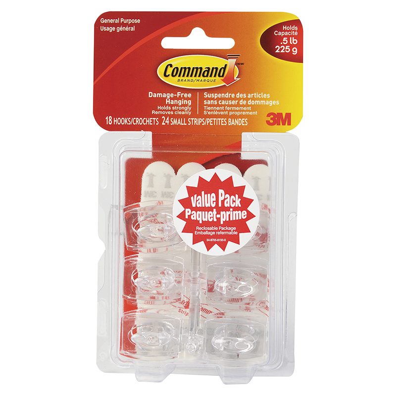 3M Command Mini Hooks Value Pack - White - 18s