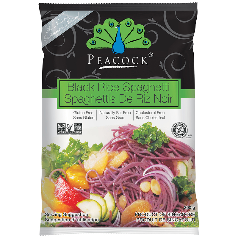 Peacock Black Rice Spaghetti - 200g