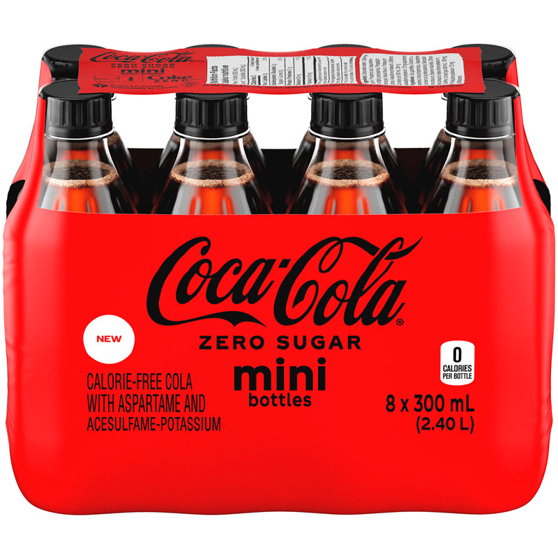 Coke Zero Mini Bottles - 8x300ml