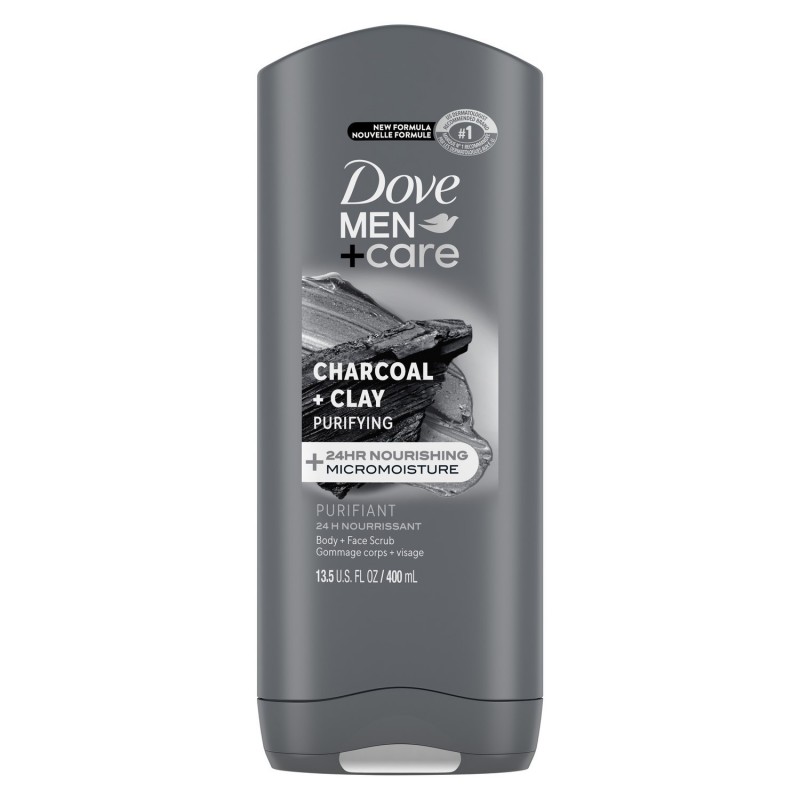 Dove Men+Care Elements Charcoal & Clay Body and Face Wash - 400ml