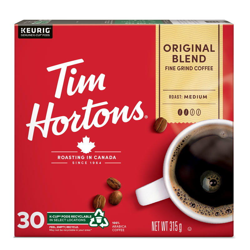 K-Cup Tim Hortons Coffee - Original Blend - 30s