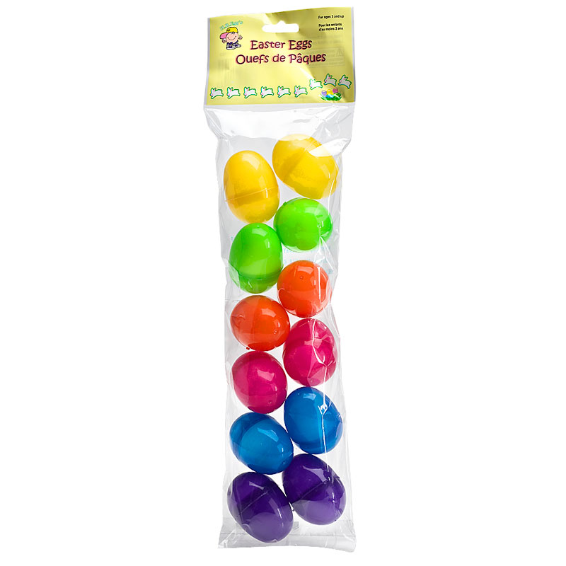 Easter Bright Filler Eggs - Assorted - 12s/2.5in