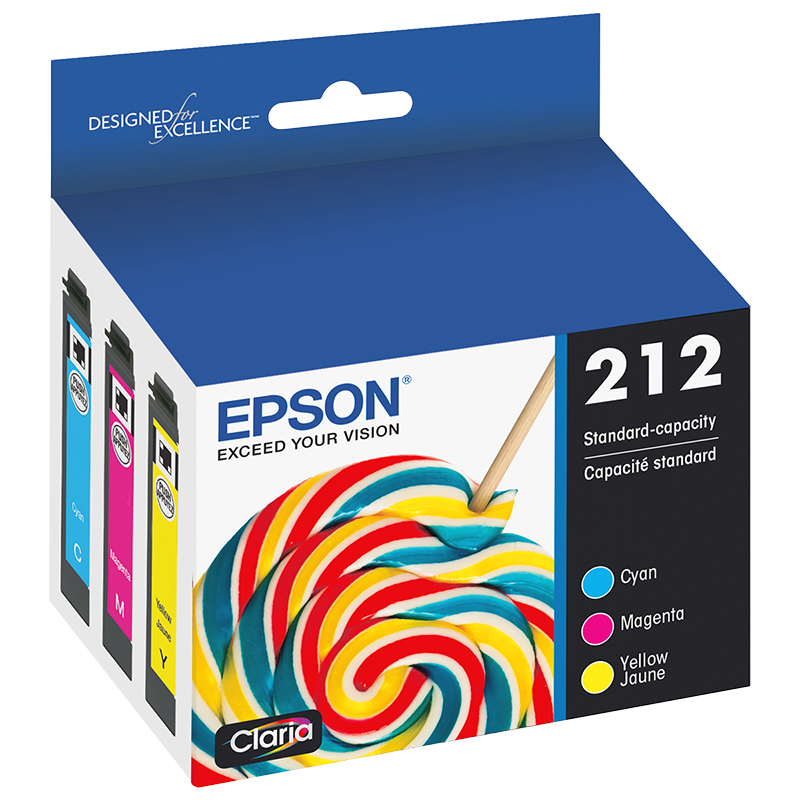 Epson 212 Claria Ink Combo Pack - Cyan/Magenta/Yellow - T212520-S