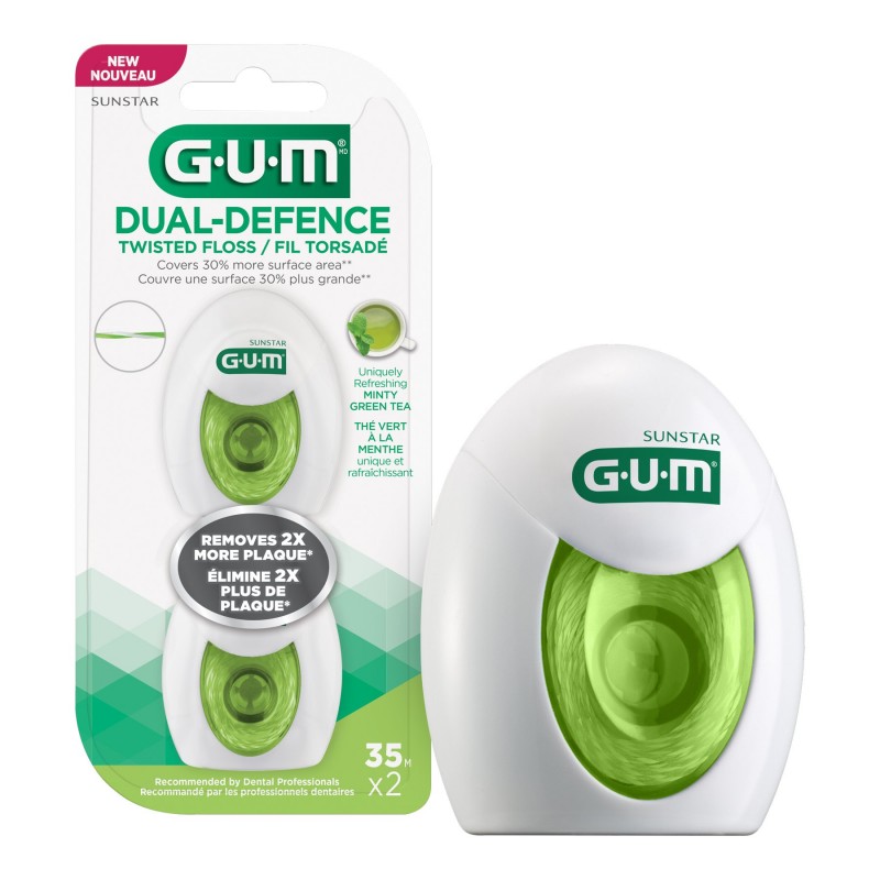 GUM Dual-Defence Twisted Floss - 2's