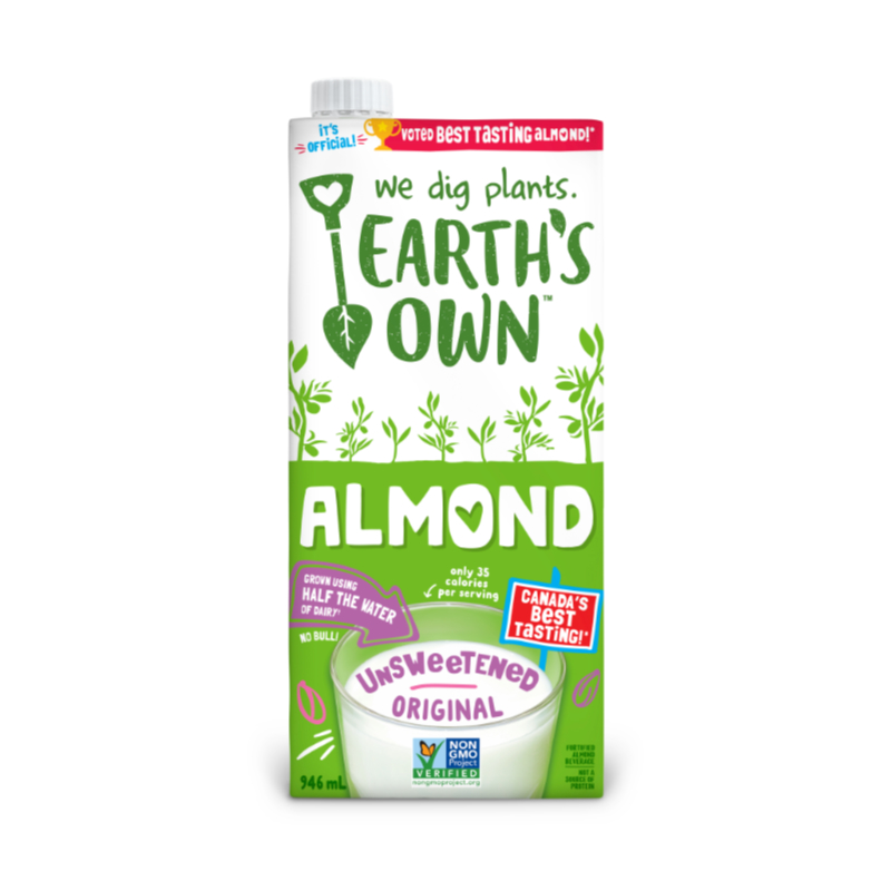 Earth's Own Almond Milk - Unsweetened Original - 946ml