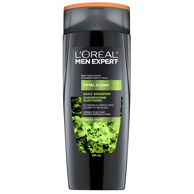 L'Oreal Men Expert Total Clean Daily Shampoo - Taurine & Arginine - 591ml