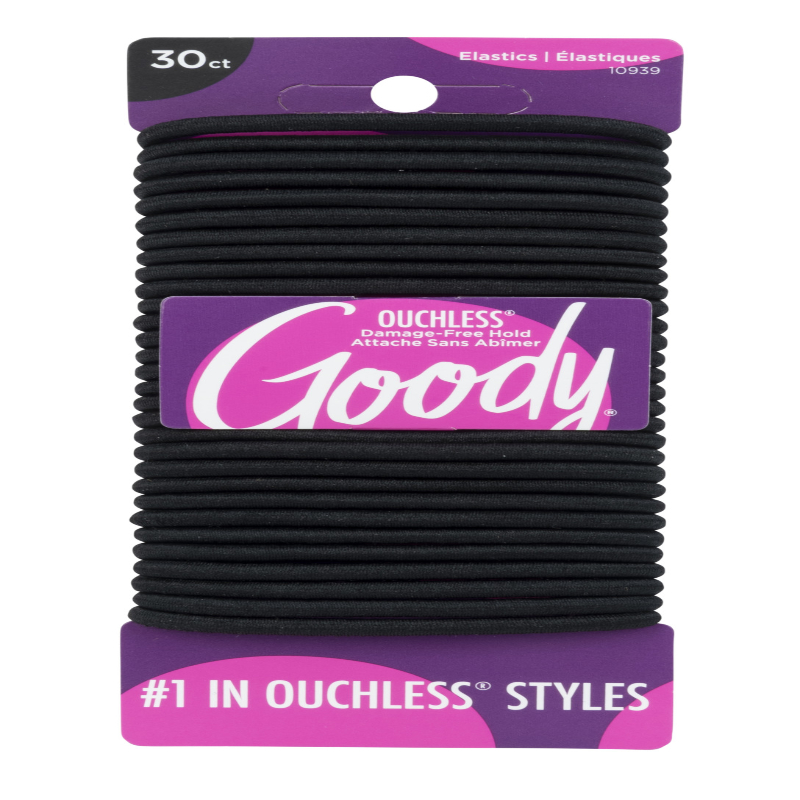 Goody Ouchless No-Metal Elastics Black - 10939 - 30s