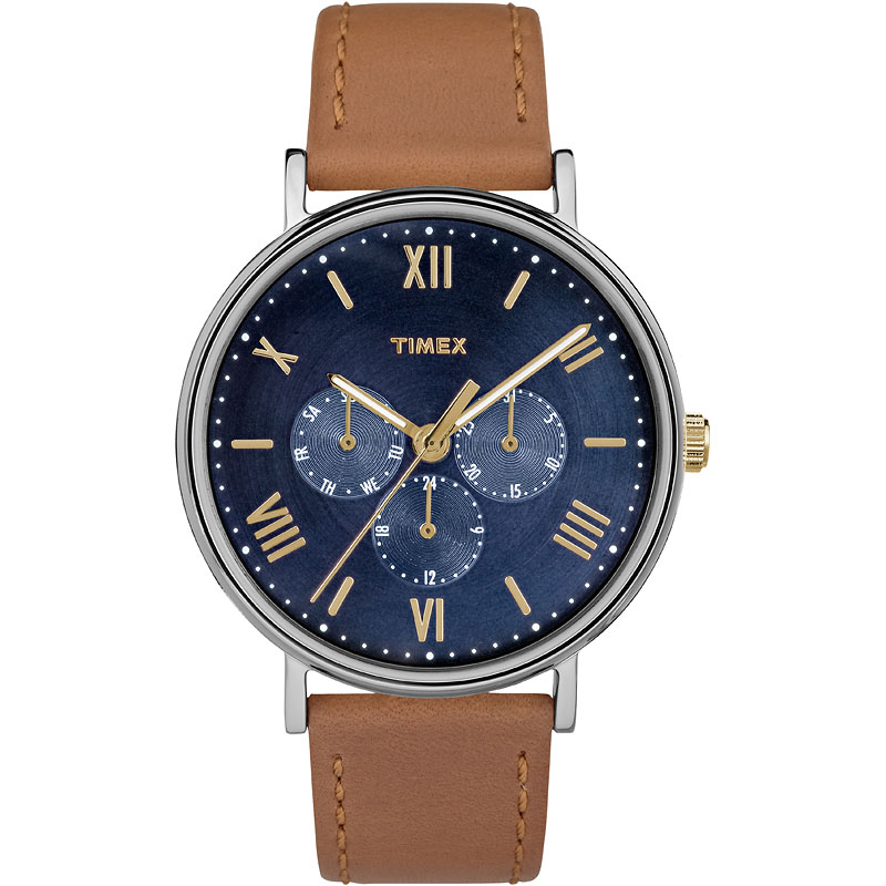 Timex Main St. Collection Watch - Tan/Blue - TW2R29100ZA