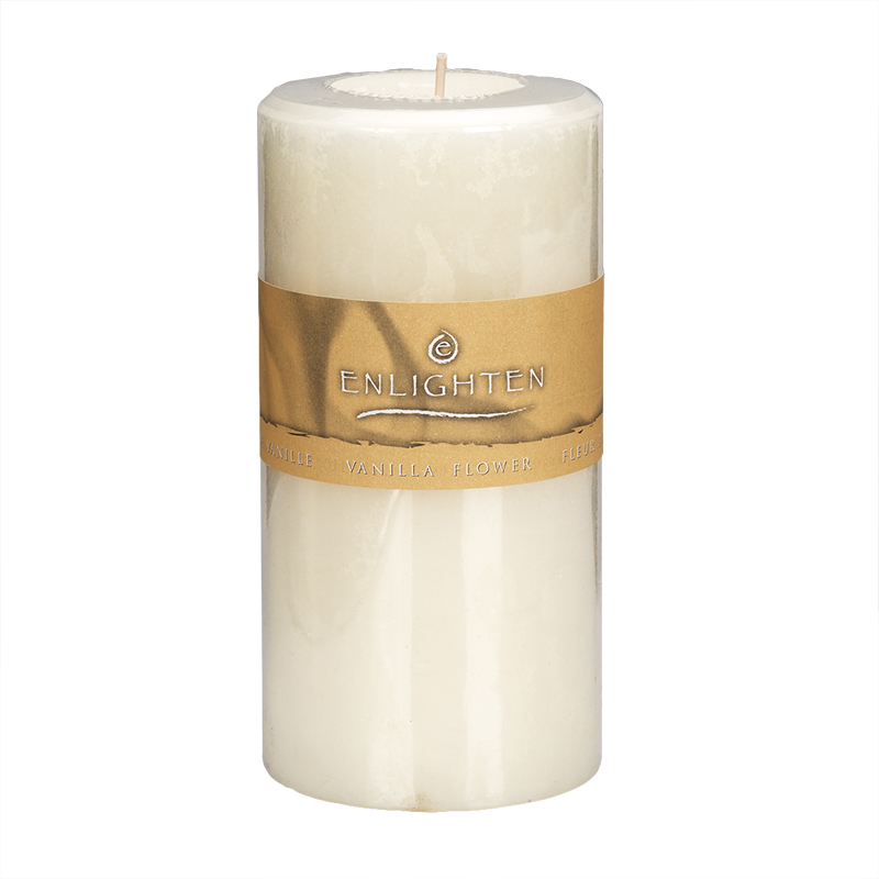 Enlighten Pillar Candle - Vanilla Flower - 3 x 6inch