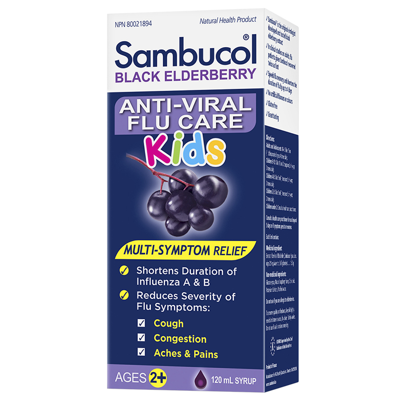 Sambucol Kids Anti-Viral Flu Care - Black Elderberry - 120ml