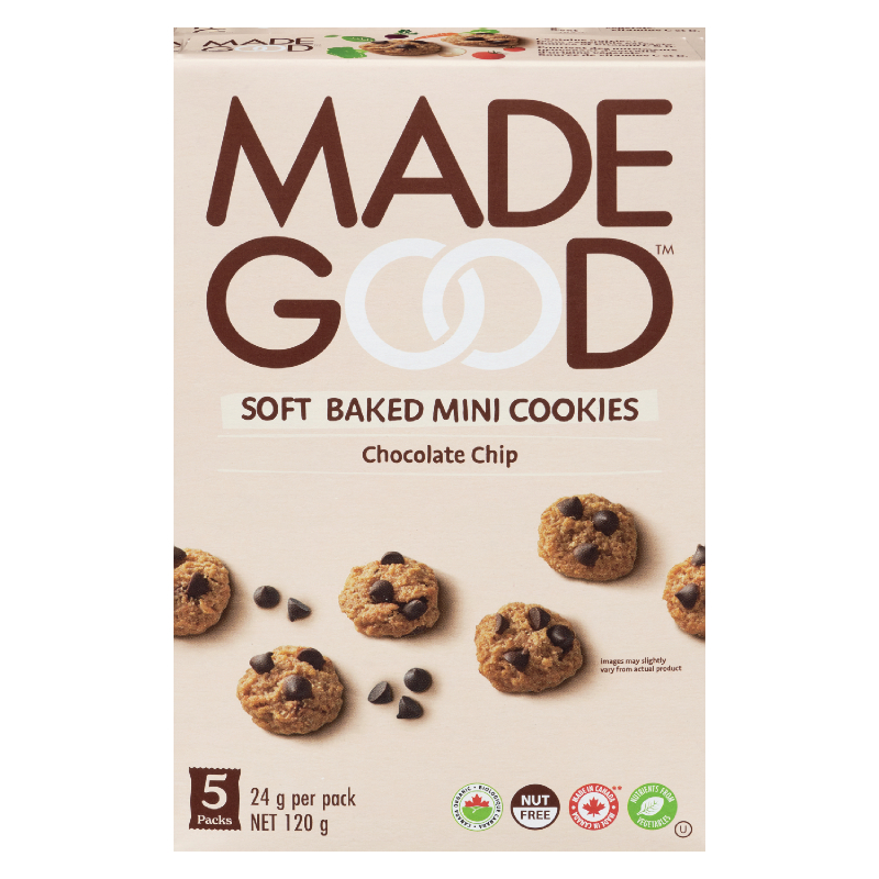 MadeGood Soft-Baked Mini Cookies - Chocolate Chip - 5x24g