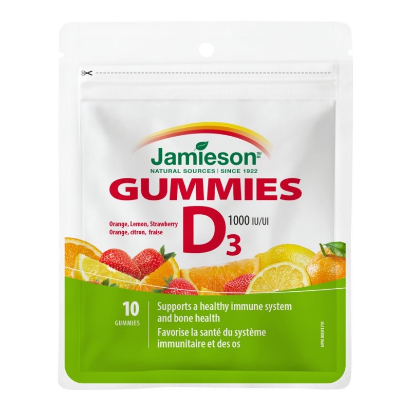 Jamieson Vitamin D3 Gummies - 1000 IU - 10's