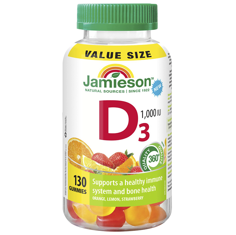 Jamieson Vitamin D3 1,000 IU Gummies - 130's