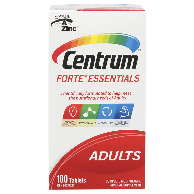 Centrum Forte Essentials Multivitamin/Mineral Supplement- 100's