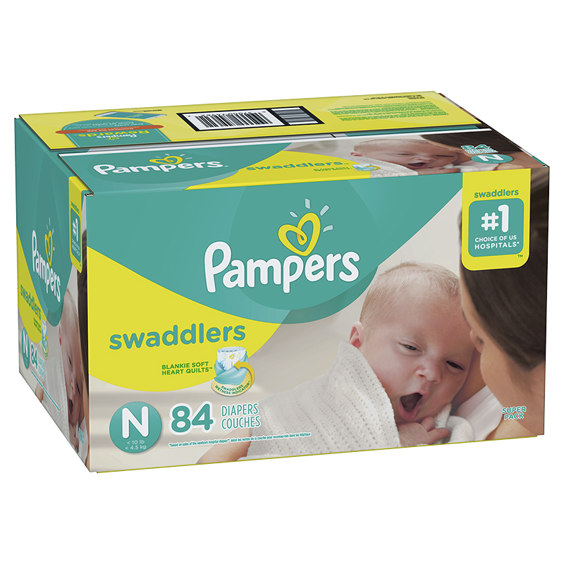 Pampers Swaddlers Diapers - Size NB - 84s