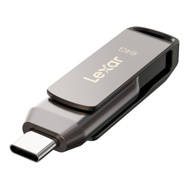 Lexar JumpDrive Dual Drive D400 USB 3.1 Flash Drive - 64GB - LJDD400064G-BNQNU