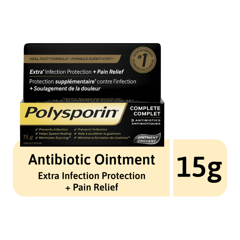 Polysporin Complete Extra Infection Protection + Pain Relief Ointment - 15g