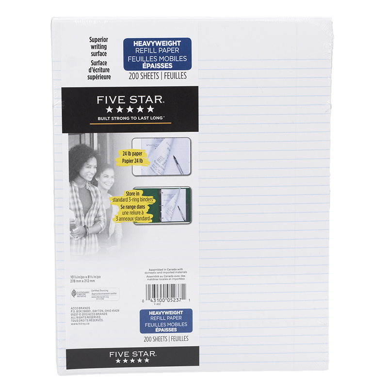 Mead Five Star Refill Paper - 200 sheets