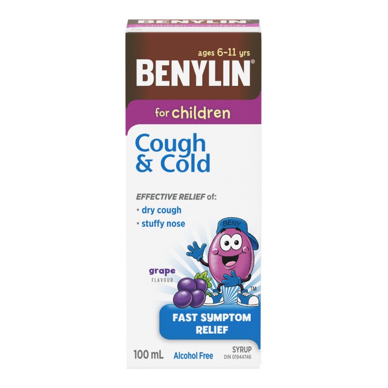 Benylin for Children Cough & Cold Syrup - Grape - 100ml