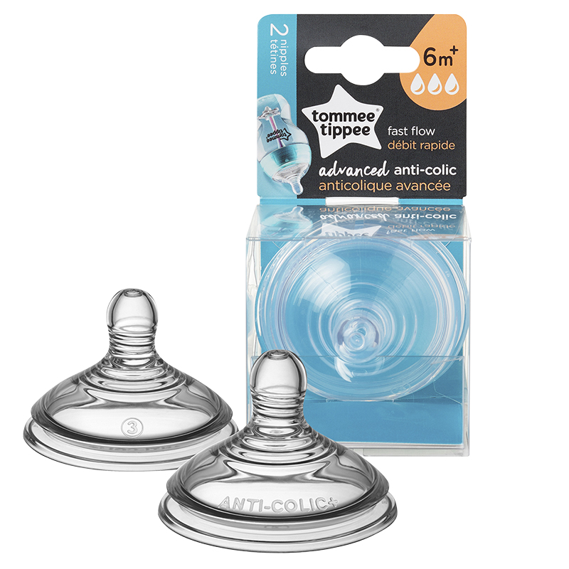 Tommee Tippee Advanced Anti-Colic Fast Flow Nipple - 2 pack